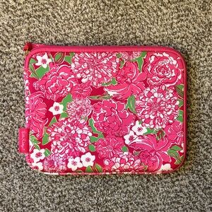 Lilly Pulitzer Pink and Green Floral Case 10"X8"X0.5"L